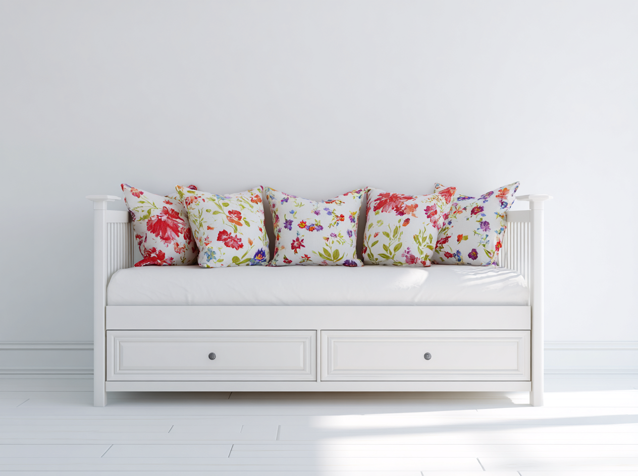 Sofa Bed - Solid Wood 195x90x85 cm - White - Storage Sofa Design-Havengoden