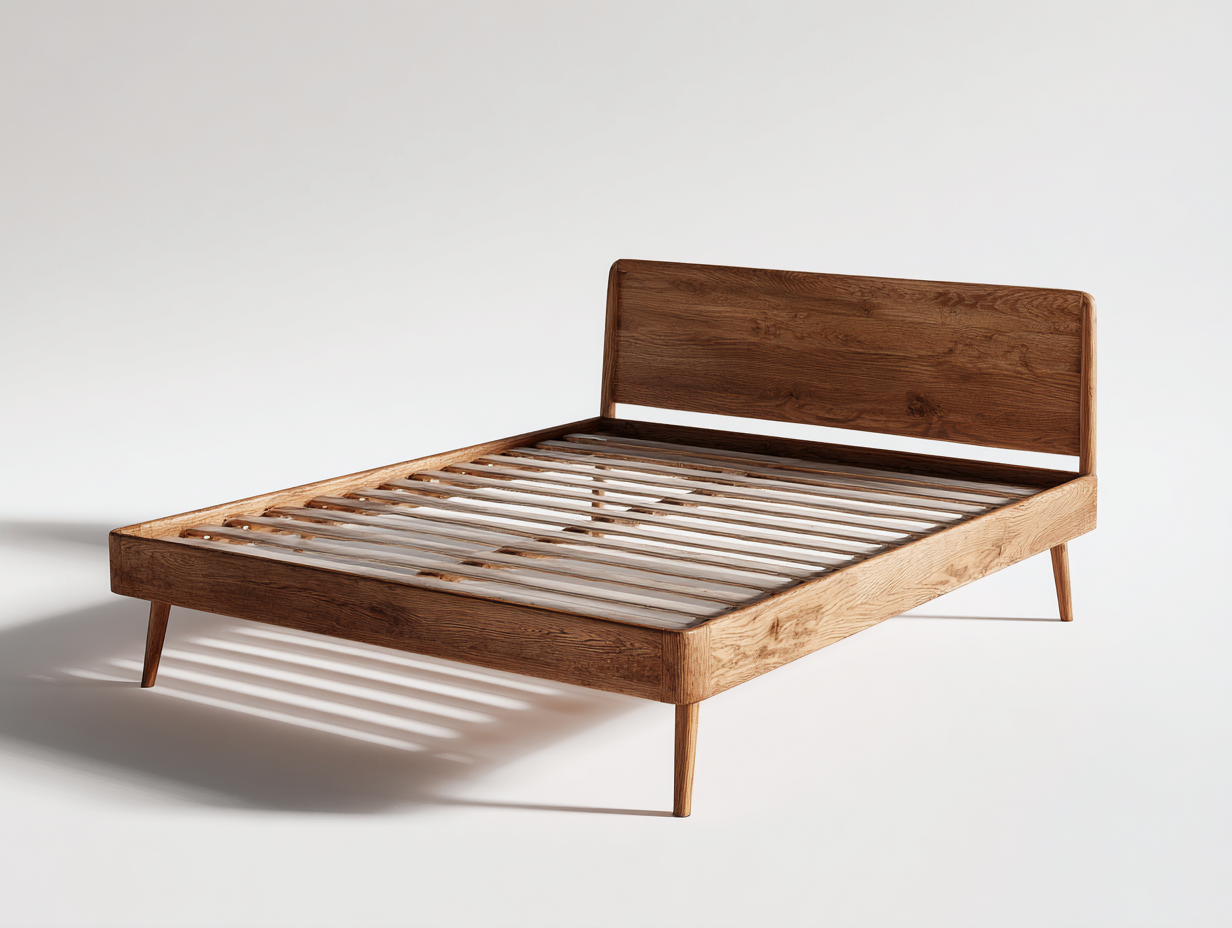 Double Beds - solid wood - 200x160x95 cm - brown - modern bedroom design-Havengoden