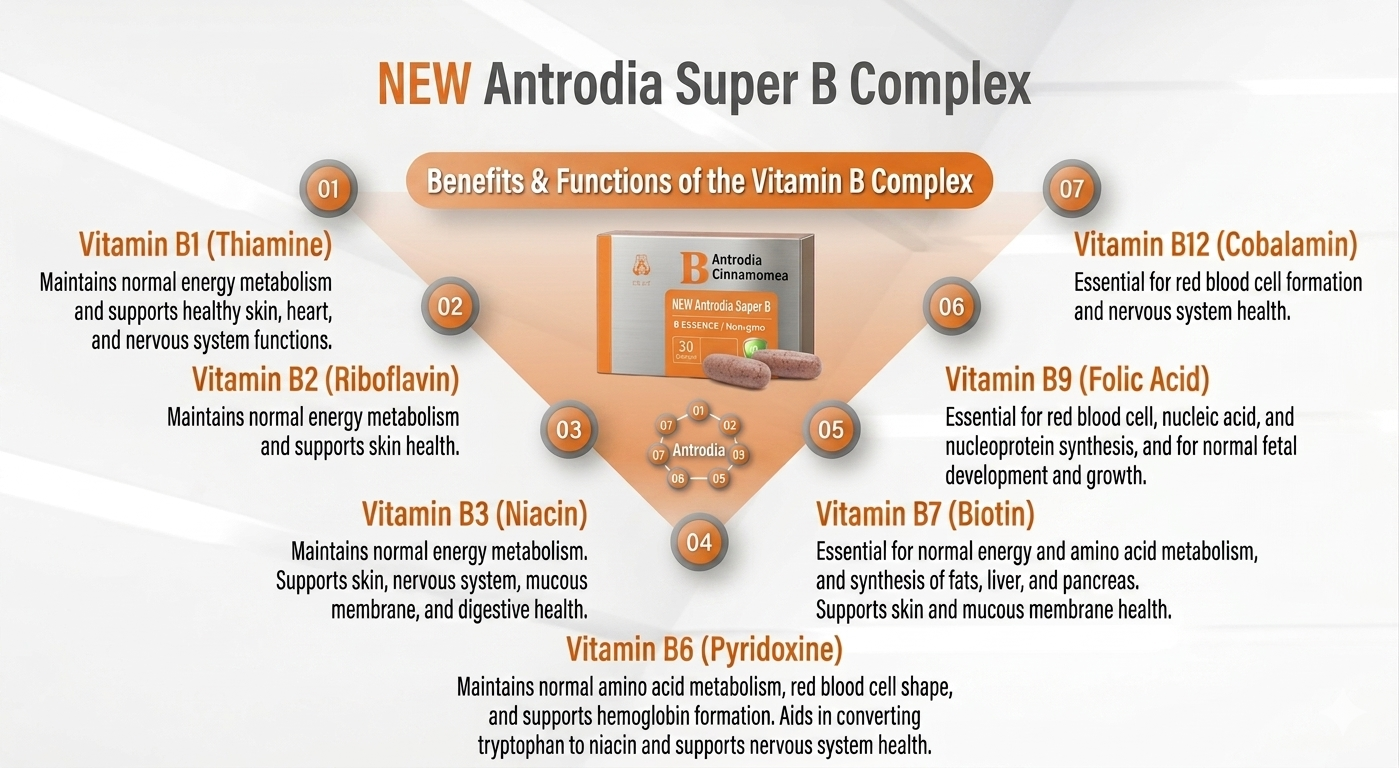 NEW Antrodia Cinnamomea Super B 30 capsules per box  樟芝B群膠囊 30 錠 (10 錠 /片，計3 片)