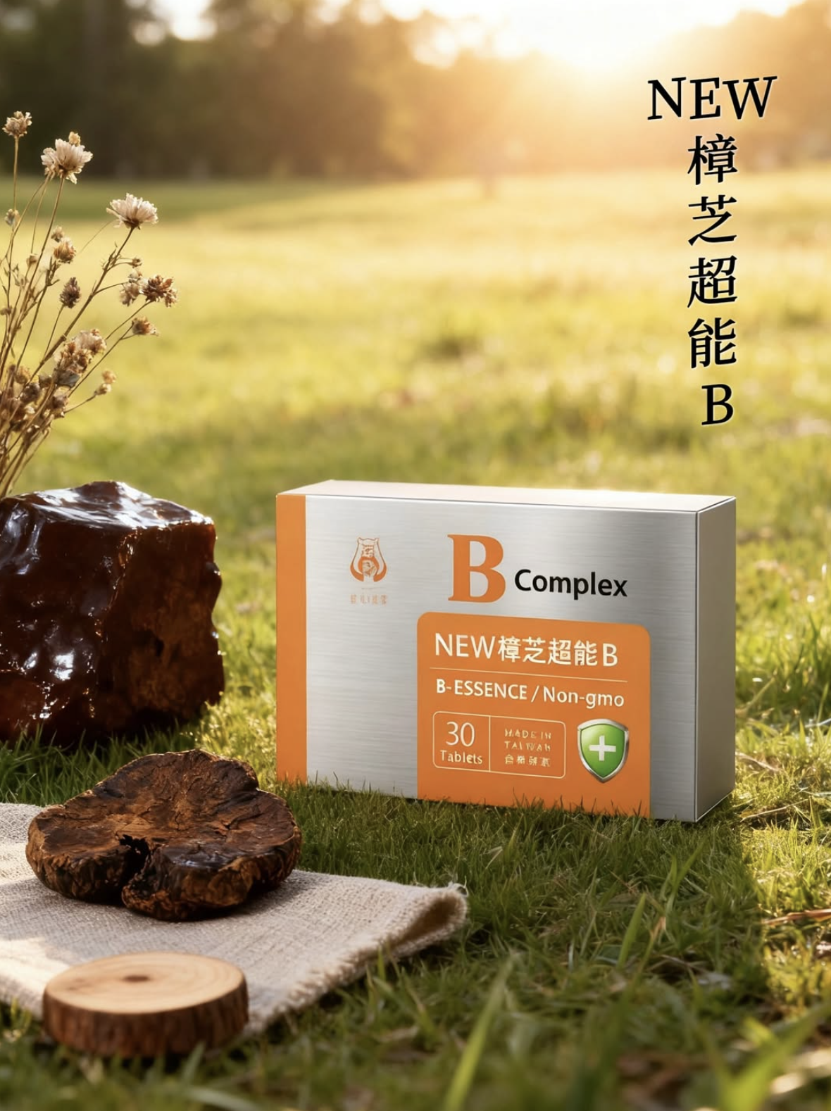 NEW Antrodia Cinnamomea Super B 30 capsules per box  樟芝B群膠囊 30 錠 (10 錠 /片，計3 片)