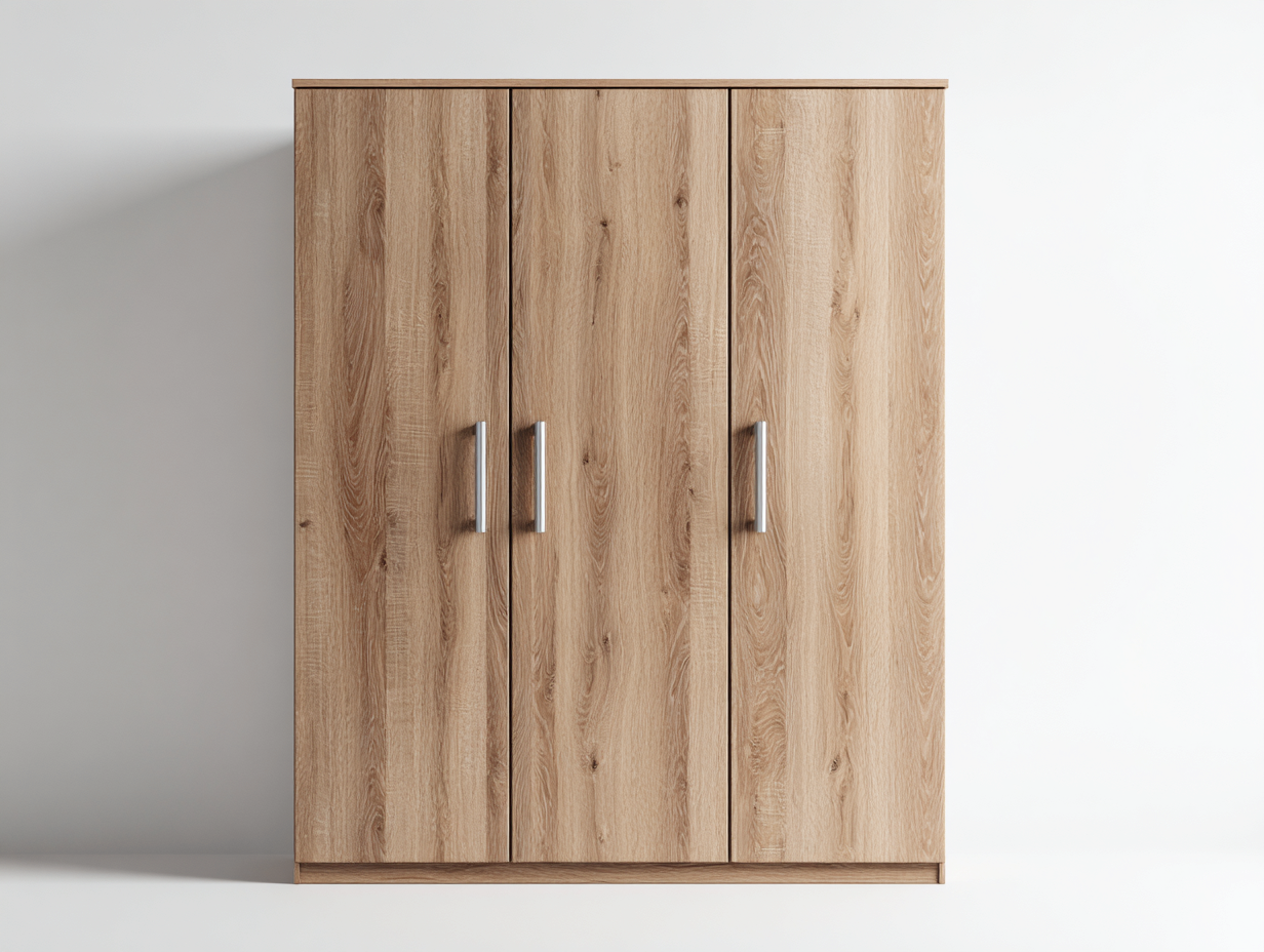 Wardrobe Wooden Storage Cabinet 180x55x200 cm - Oak - Modern Design-Sofagomart