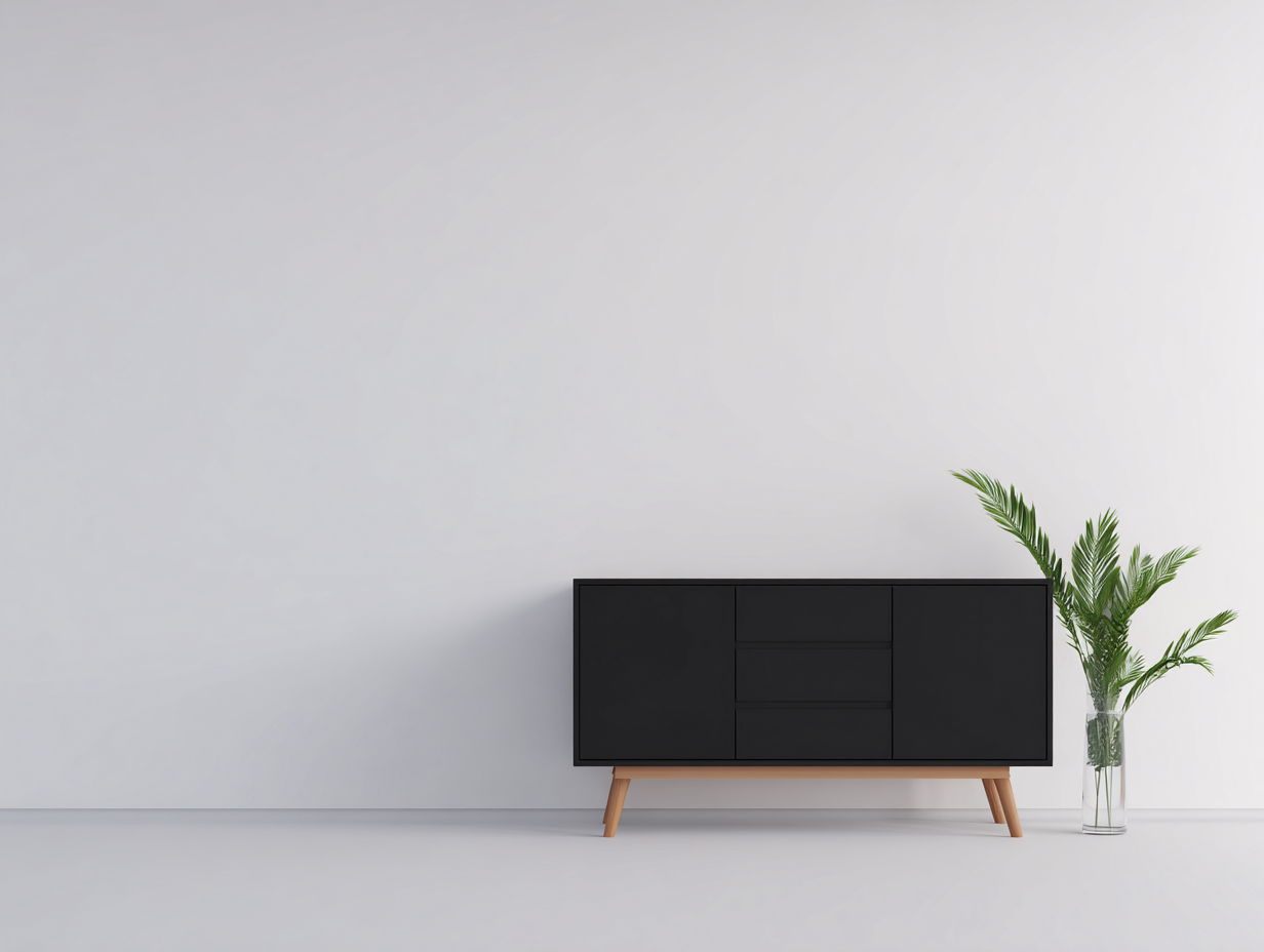 Entryway Cabinet Wood Storage Unit 160x40x80 cm - Black-Brown - Entryway Use - Modern Minimal Design-Pinemypad