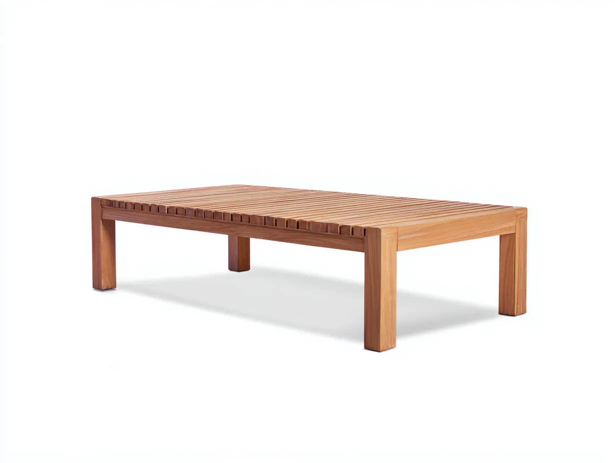 Garden Table Solid Wood Outdoor Garden Table 120x70x40 cm - Natural Wood - Outdoor Patio Design-Casagethaus