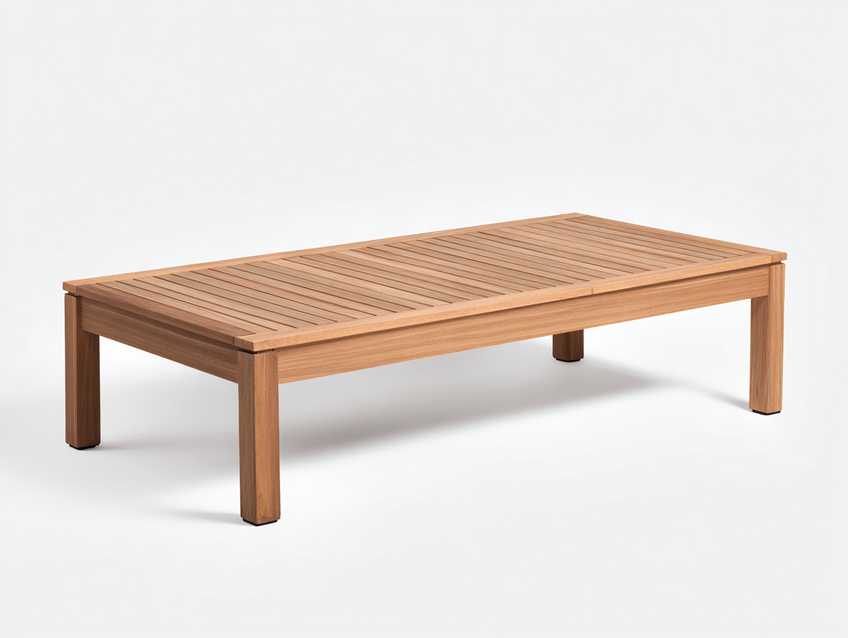 Garden Table solid wood 180x90x75 cm - natural - outdoor dining design-Casagethaus