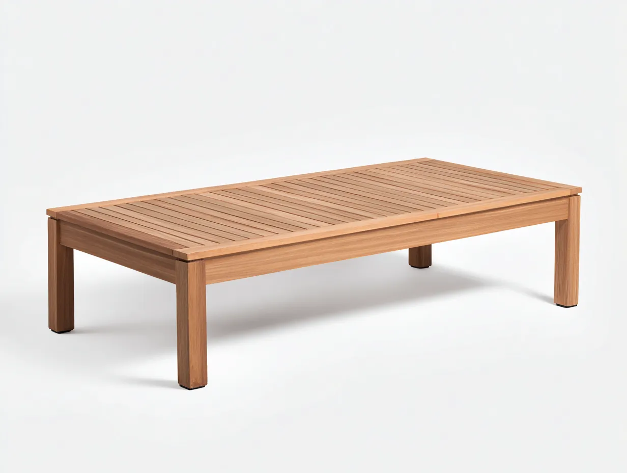 Garden Table solid wood 180x90x75 cm - natural - outdoor dining design-Casagethaus