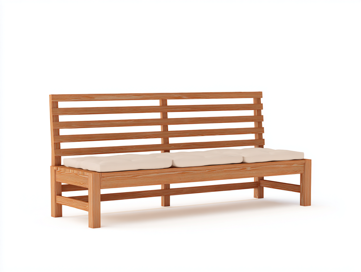 Outdoor Bench Solid Wood Outdoor Bench 160x55x85 cm - Natural Wood-Beige - Garden Seating Design-Casagethaus