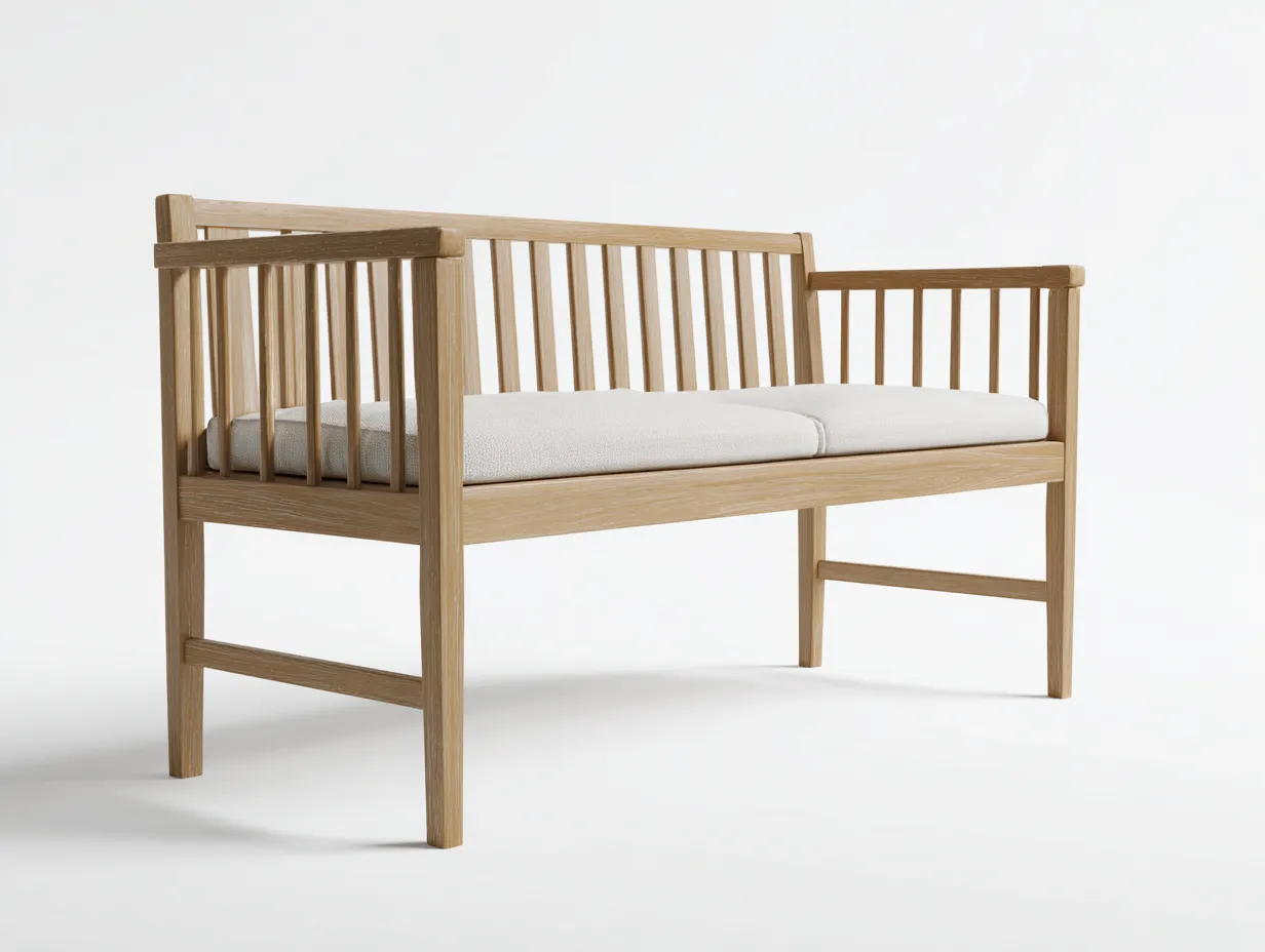 Outdoor Bench Solid Wood Slatted Back 140x55x85 cm - Brown - Garden Seating - Minimalist Natural Design-Casagethaus