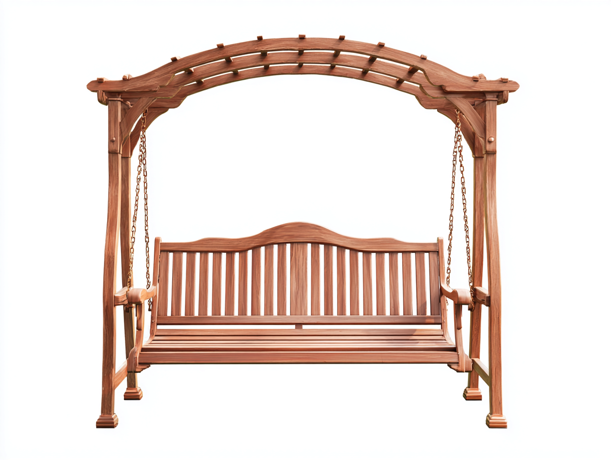 Garden Swing Seat wooden 180x120x220 cm - natural wood - classic outdoor relaxation-Havenupshop