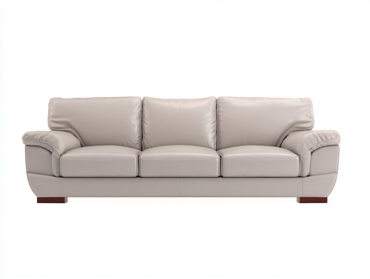 3 Seater Sofas Upholstered 210x90x85 cm - Light Grey Finish - Comfortable Living Room Seating-Loftgetio