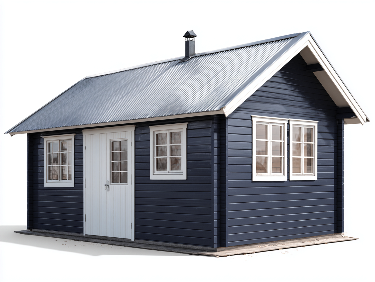 Garden Sheds Wooden Garden Shed 240x180x220 cm - Blue-White-Grey - Classic Outdoor Storage Design-Loftgetio