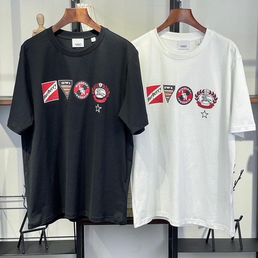 【BURBERRY旗艦店】（バーバリー）クラシックでスタイリッシュな半袖スウェットシャツ00566