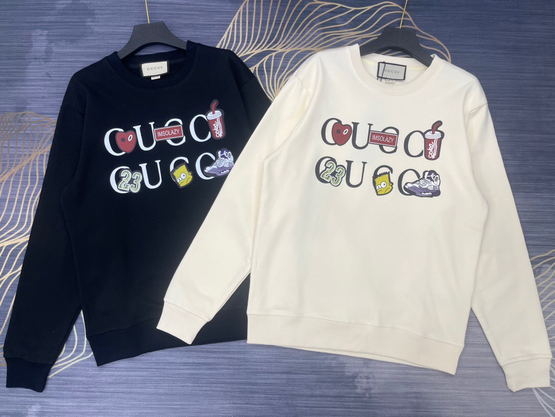 【GUCCI旗艦店】（グッチ）クラシックでスタイリッシュな長袖スウェットシャツ01890