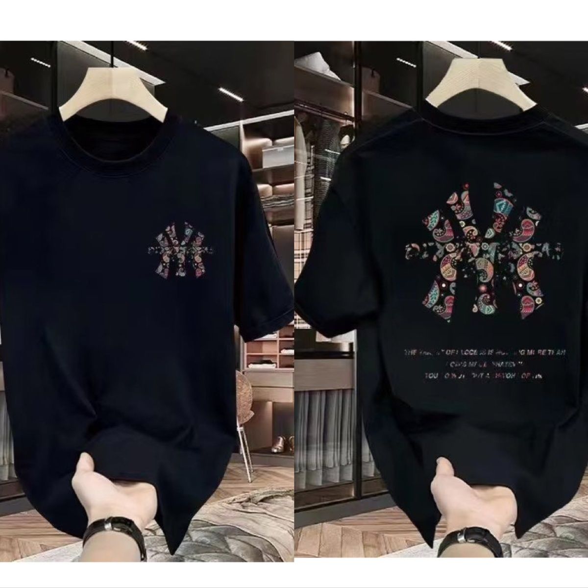 【MLB旗艦店】（エムエルビー）クラシックでスタイリッシュな半袖スウェットシャツ01658