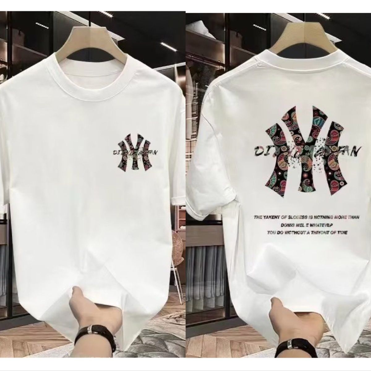 【MLB旗艦店】（エムエルビー）クラシックでスタイリッシュな半袖スウェットシャツ01658