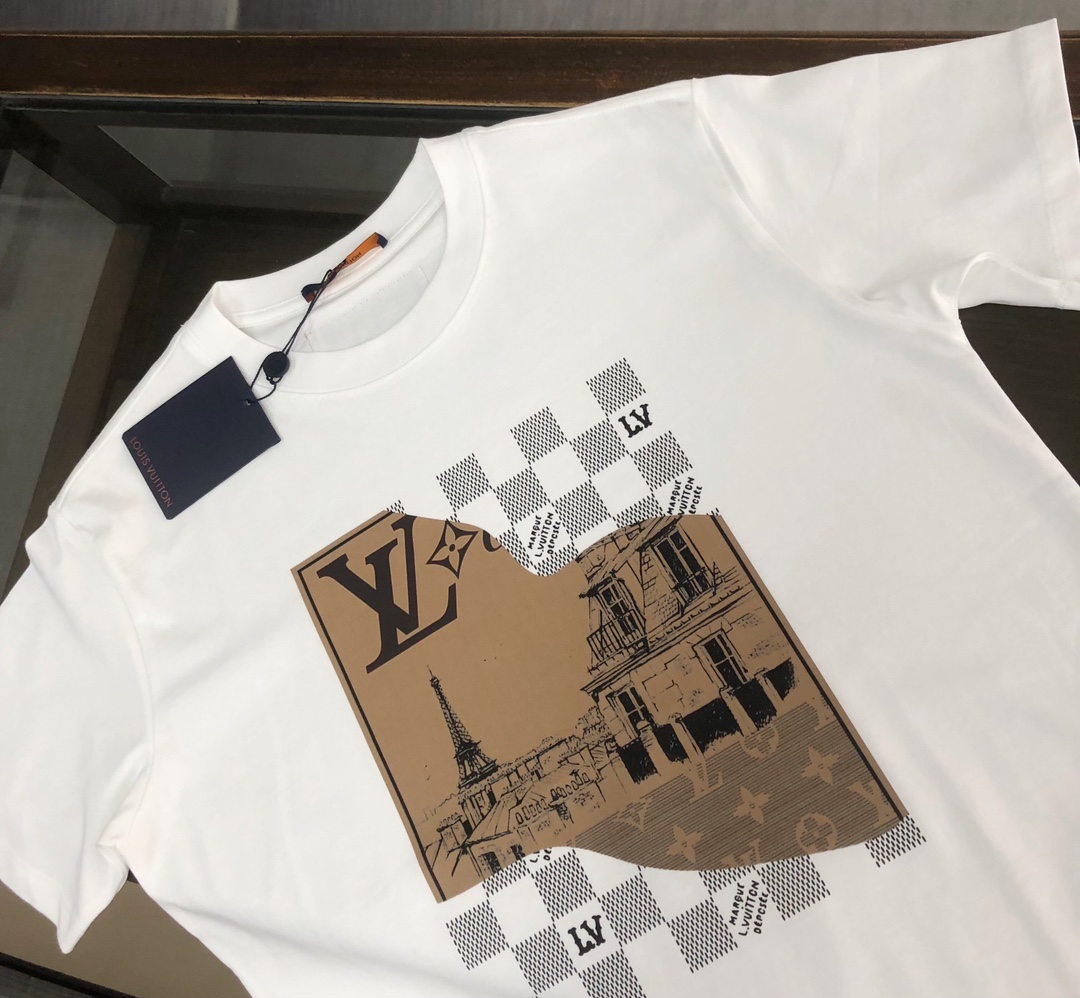 【LV旗艦店】（ルイ・ヴィトン）クラシックでスタイリッシュな半袖スウェットシャツ00252