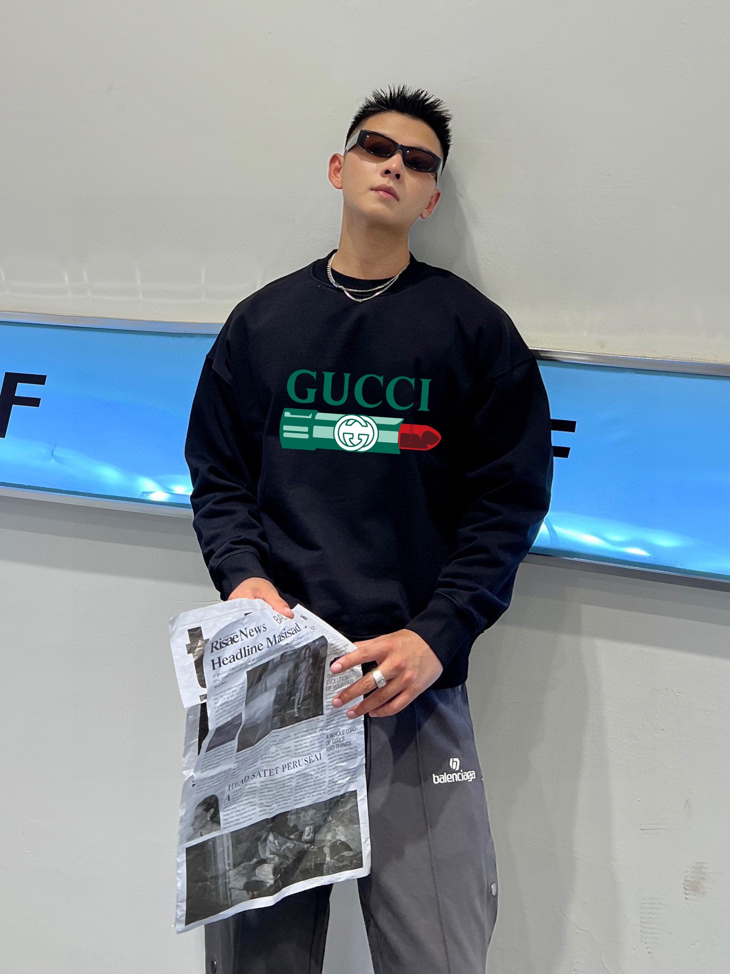 【GUCCI旗艦店】（グッチ）クラシックでスタイリッシュな長袖スウェットシャツ01185