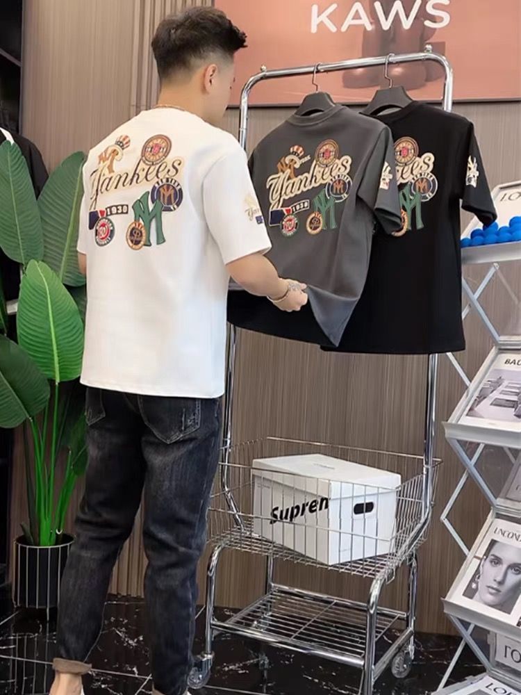 【MLB旗艦店】（エムエルビー）クラシックでスタイリッシュな半袖スウェットシャツ00661