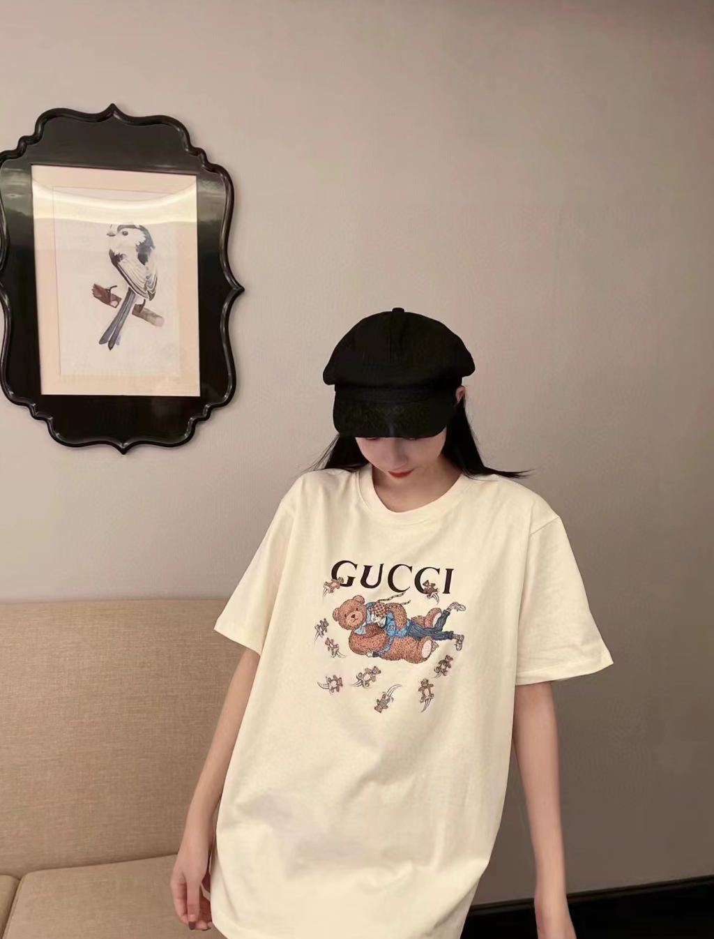 【GUCCI旗艦店】（グッチ）クラシックでスタイリッシュな半袖スウェットシャツ00473