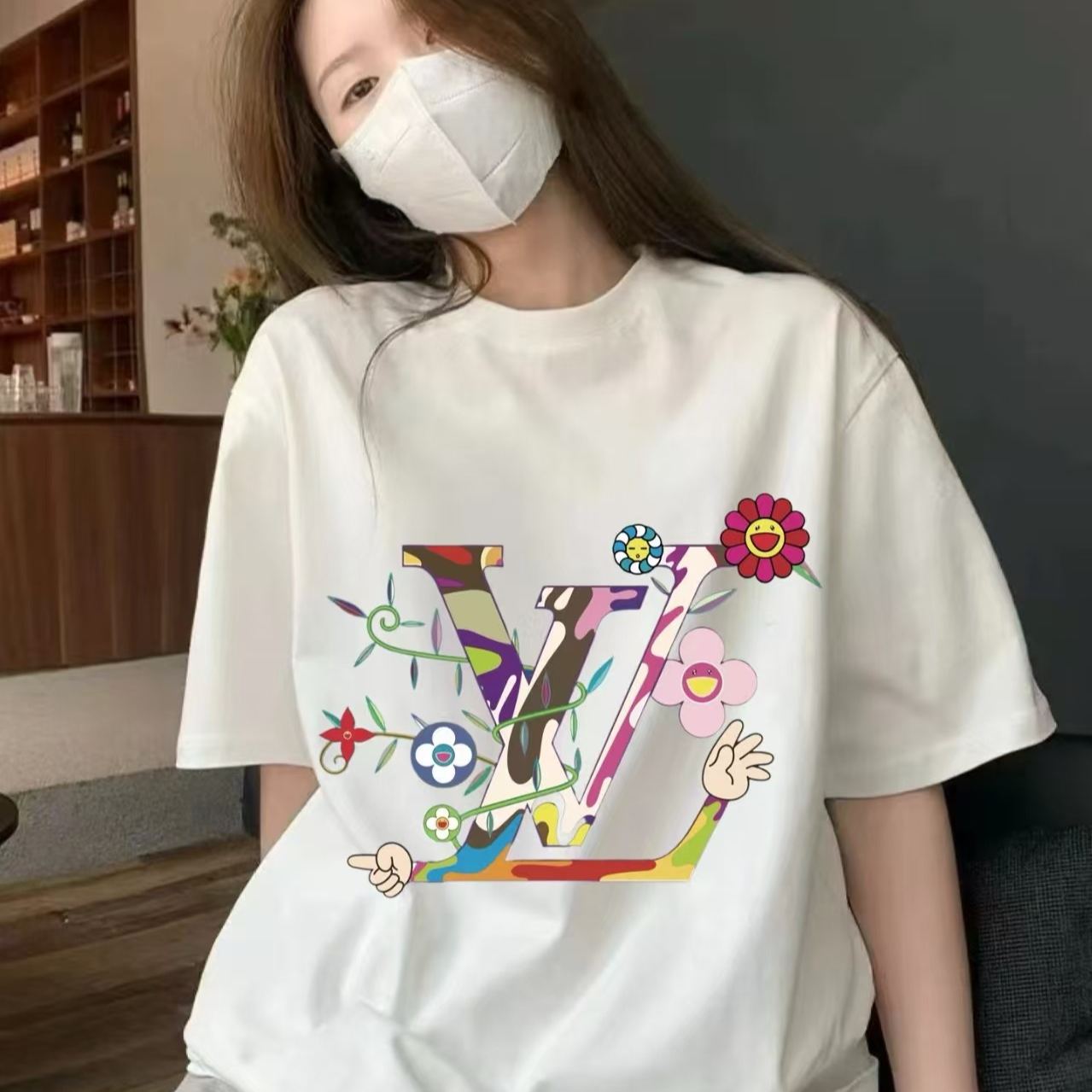 【LV旗艦店】（ルイ・ヴィトン）クラシックでスタイリッシュな半袖スウェットシャツ00226