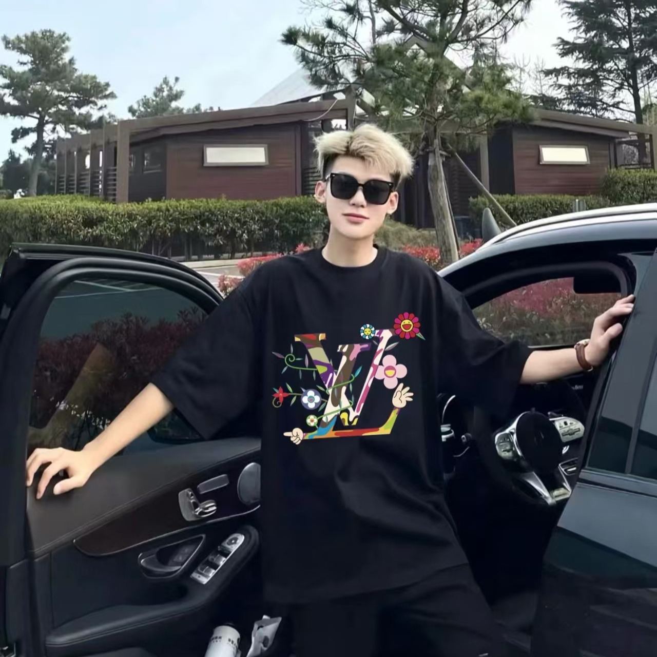 【LV旗艦店】（ルイ・ヴィトン）クラシックでスタイリッシュな半袖スウェットシャツ00226