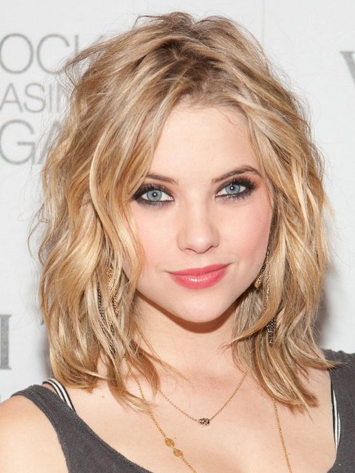 Ashley Belson Lace Front Shoulder Length Blonde Wavy Wig