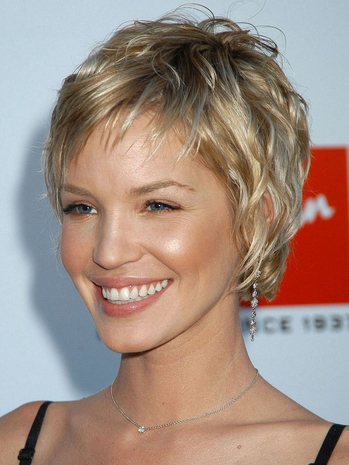 Ashley Scott Pixie Cut Blonde Human Hair Wig