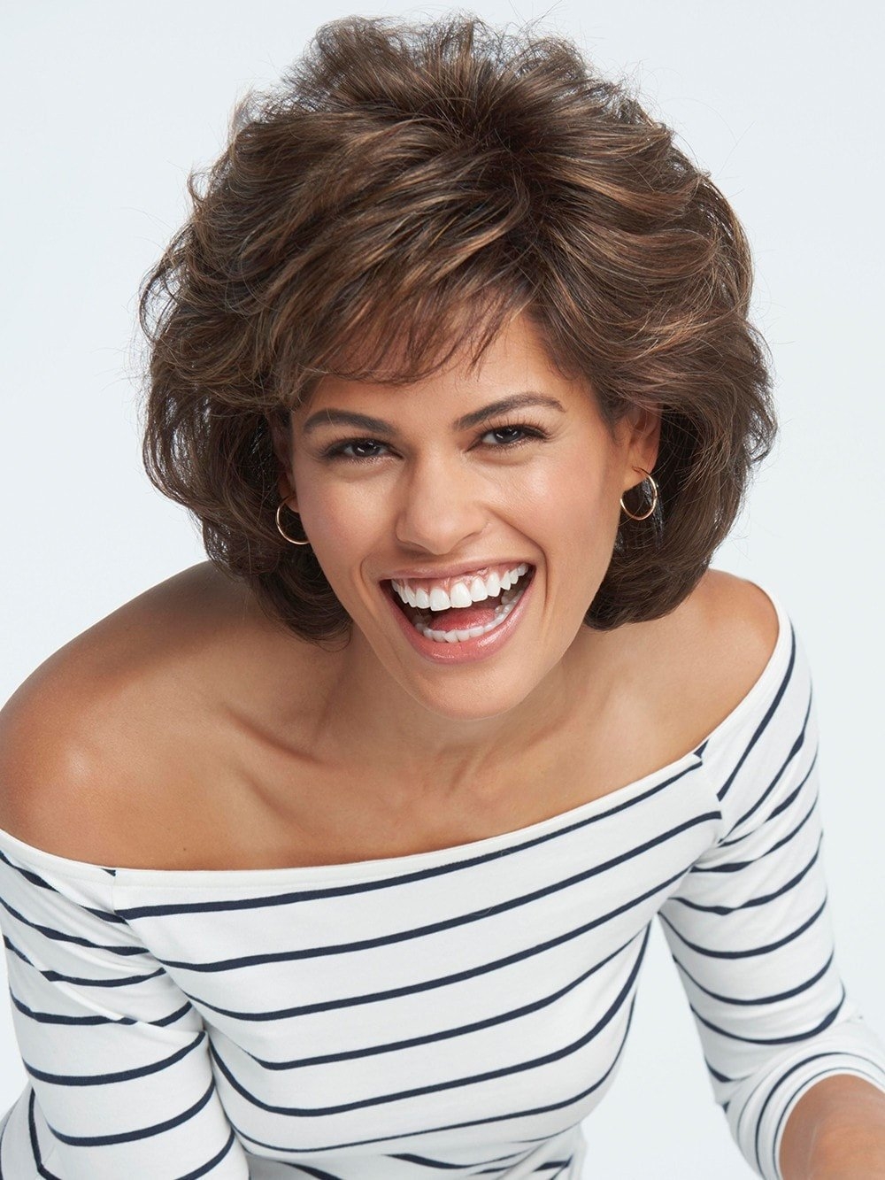 Short 100% Human Hair Layered Wigs