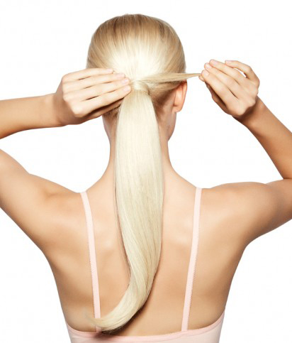 Blonde Long Straight Ponytail