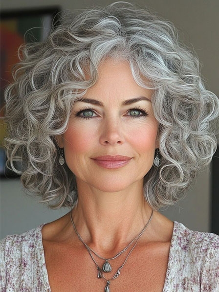 Gray Bob Comfortable Human Hair Wigs