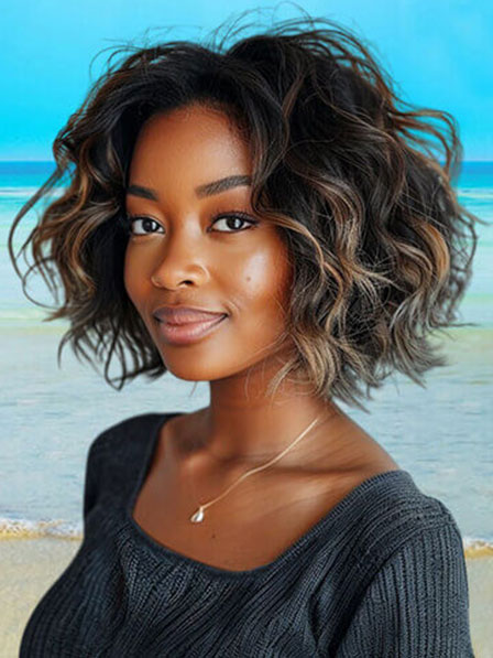 100% Human Hair Brown Wigs for Black Women