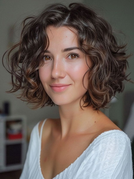 Stylish Ladies Curly Real Hair Wigs For Women