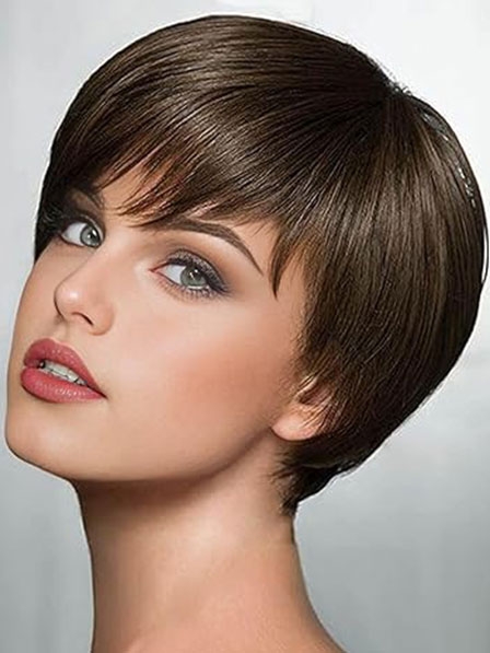 Affordable Short Guleless Women Wigs Human Hair