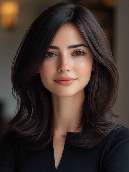 Layered Shoulder Length Capless Human Hair Wigs