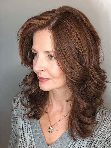 High Quality 100% Human Hair Borwn Wavy Wigs