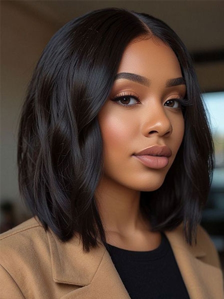 Affordable Middle Part Human Hair Wigs For Black Women