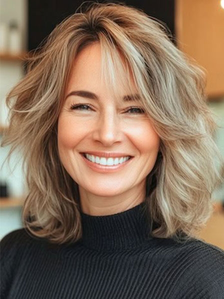 Amazing Natural Look Wavy 100% Real Hair Wigs