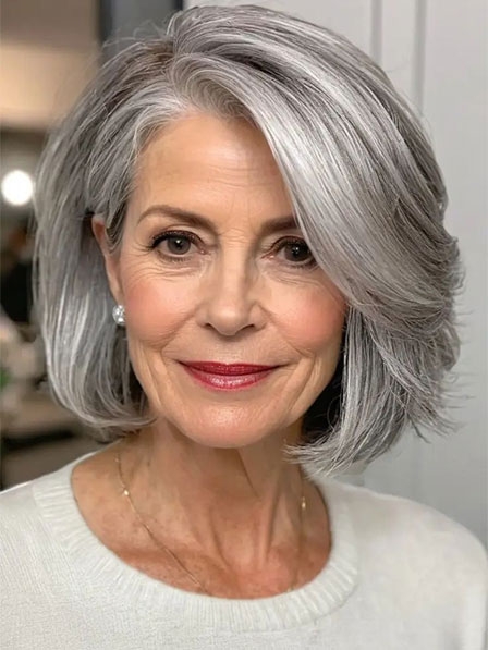 High Quality Human Hair Grey Wigs for Sale