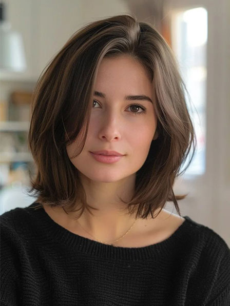 Trendy Ladies 100% Human Hair Bob Wigs