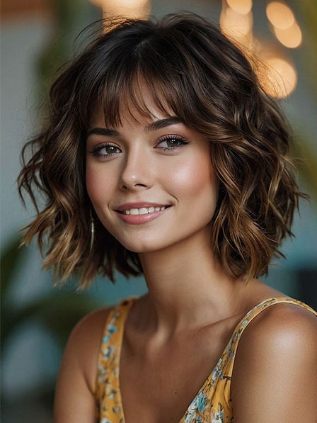 Fashion 100% Human Hair Wigs Bob Cut for White Women
