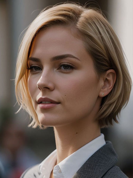 100% Human Hair Straight Blonde Wigs