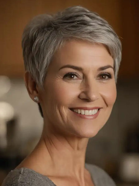 Must Have Pixie Cut Human Grey Hair Wigs