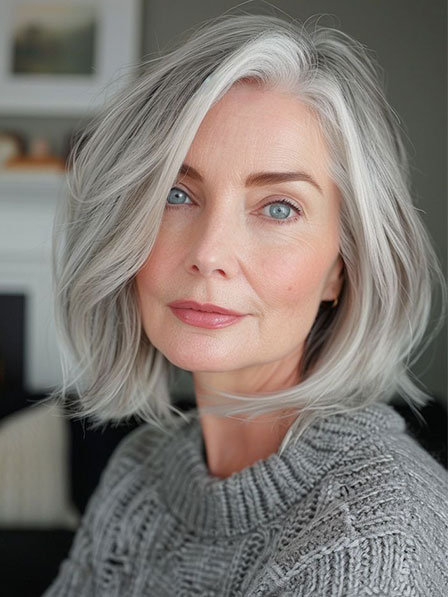 Affordable Bob Grey Wigs 100% Human Hair
