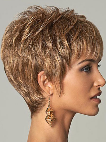 Short Pixie Cut Human Hair Wigs for Women