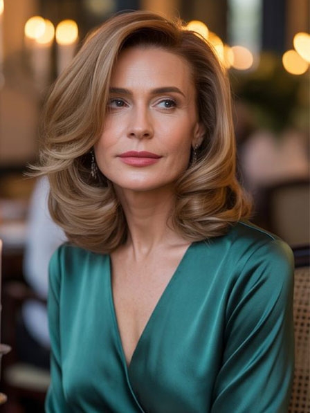 Chic Shoulder Length Full Lace Real Hair Wigs