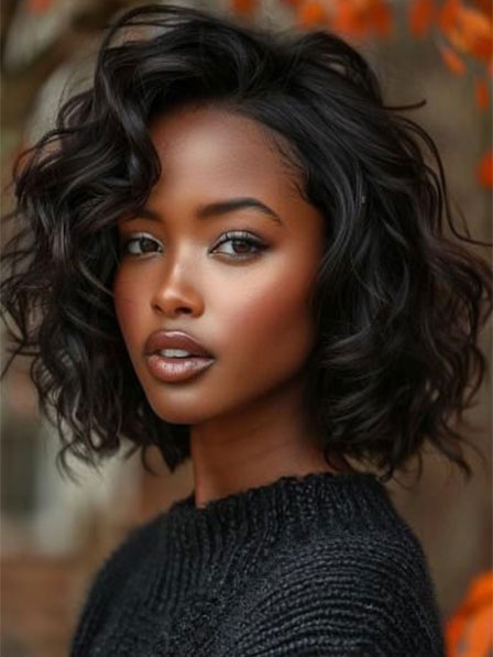 Human Hair Wavy Full Lace Wigs New Arrival For Black Women