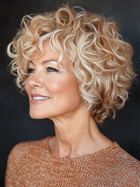 Full Lace Human Hair Curly Blonde Wigs 2025