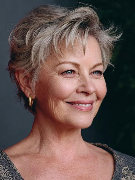 Short Pixie Cut Human Hair Women Full Lace Wigs