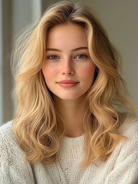 Blonde Long Remy Human Hair Comfortable Wigs