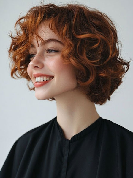 100% Human Hair Hand-tied Chin Length Wavy Full Lace Wigs