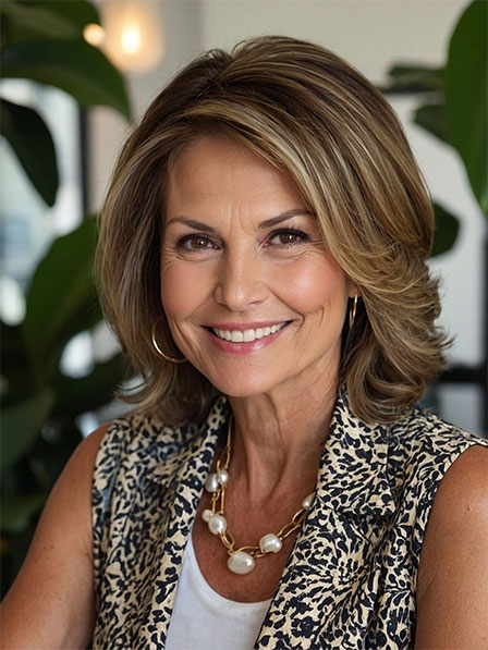 Full Lace Shoulder Length Natural Ombre Human Hair Wigs for Sale